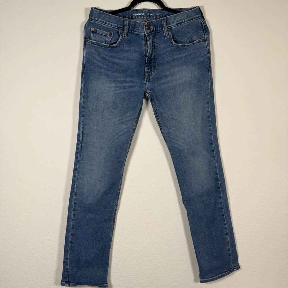 Old Navy Slim Jeans Mens 30x32 Medium Wash Denim Cotton Stretch Casual Pants